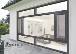 108双断桥连体外框窗纱一体